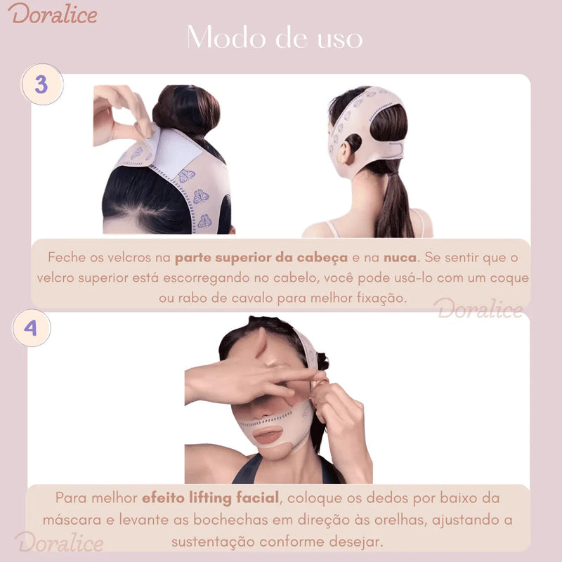 V-Revitalize™ - Máscara de Contorno Facial - Suaviza Rugas, Papada e Modela o Rosto